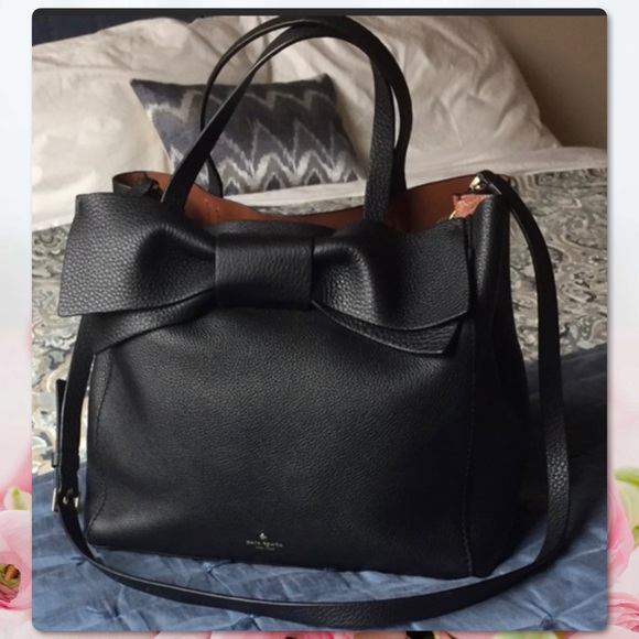 kate spade Handbags - KATE SPADE BLACK OLIVE DRIVE BRIGETTE BOW SATCHEL